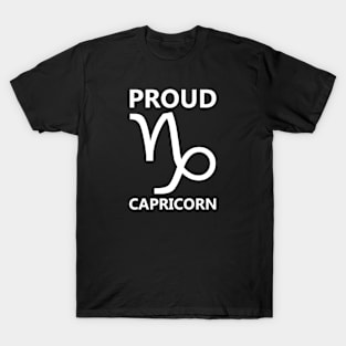 Proud Capricorn White T-Shirt